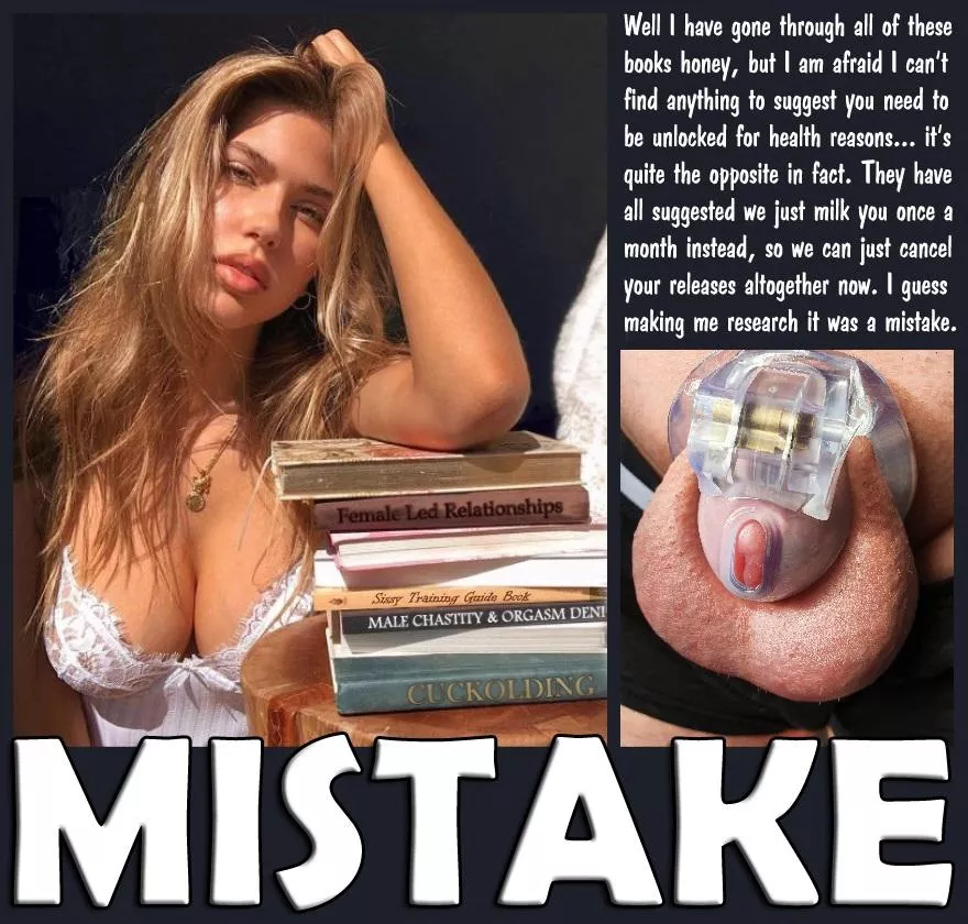 MISTAKE [chastity] [femdom] [permanent] posted by Teas_Denial