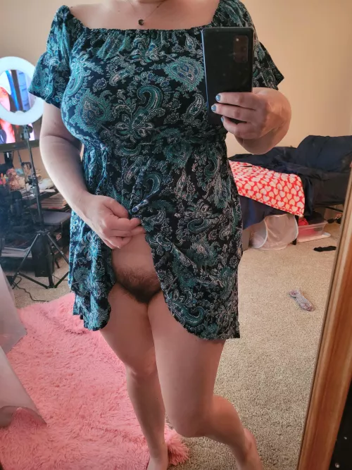 My dress has to hide this beautiful bush all day by yourbakedbabe