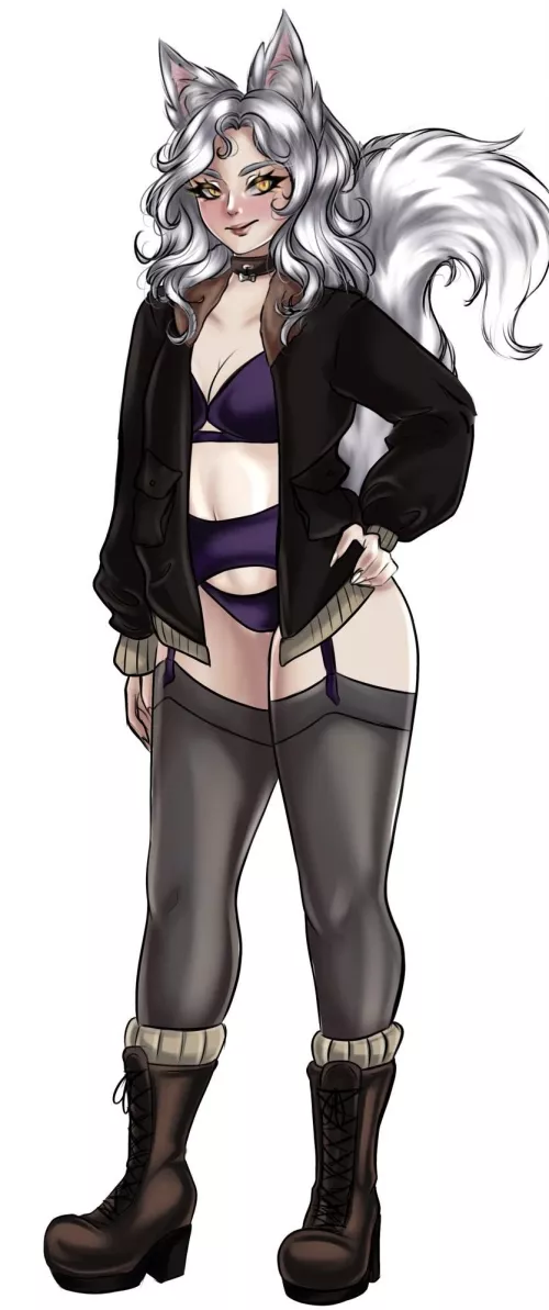 Wolf Girl Fighter Pilot by IsaacLee_Writes