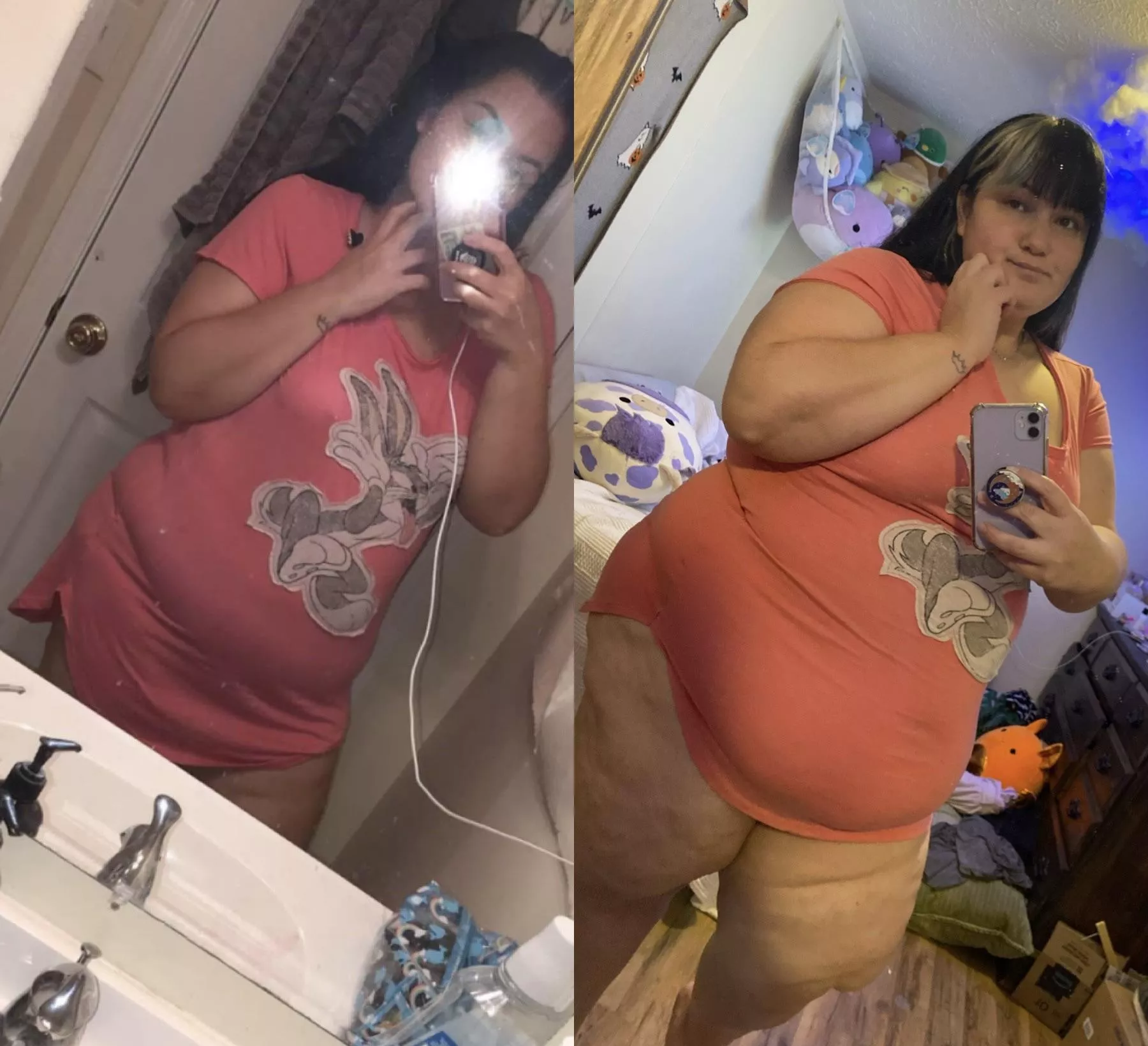 Before and After posted by NannyNarwhal