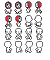Decided to start an earthbound spritesheet. First off is Shygal! Not sure how much I like the head tho... posted by SpudBoio