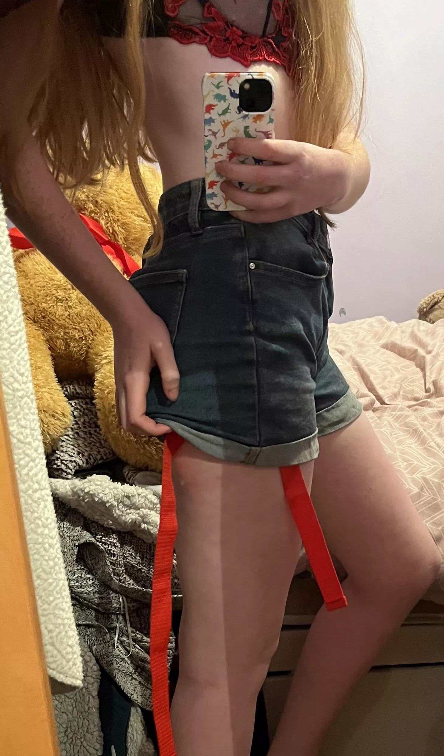 If I wore this on our date would you be embarrassed or excited? posted by Gingerbreadcharlie19