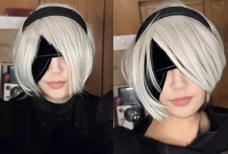 My attempt at cosplaying 2B by Coolest_Neighbor
