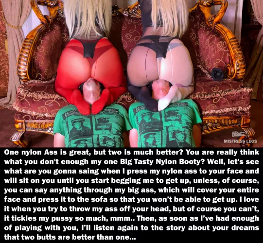 Sniff my big nylon ass!!! by MistressLegs