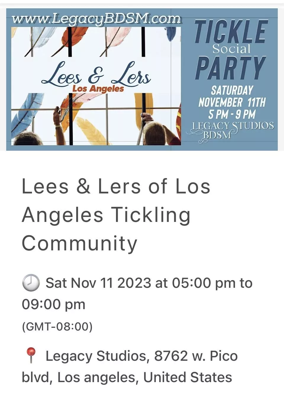 Tickling event in LA posted by Chill-brobro