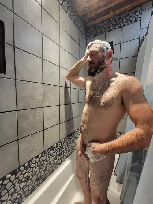 Wet chest hair to start the day by Mrcutie69