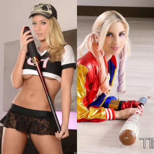 Baseball ⚾️ Fans: Do you take Nicole as your mascot or Piper? [Nicole Aniston] [Piper Perri] by uniformpornlover