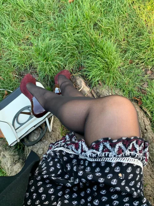 in the park OC by MalinaWhispers