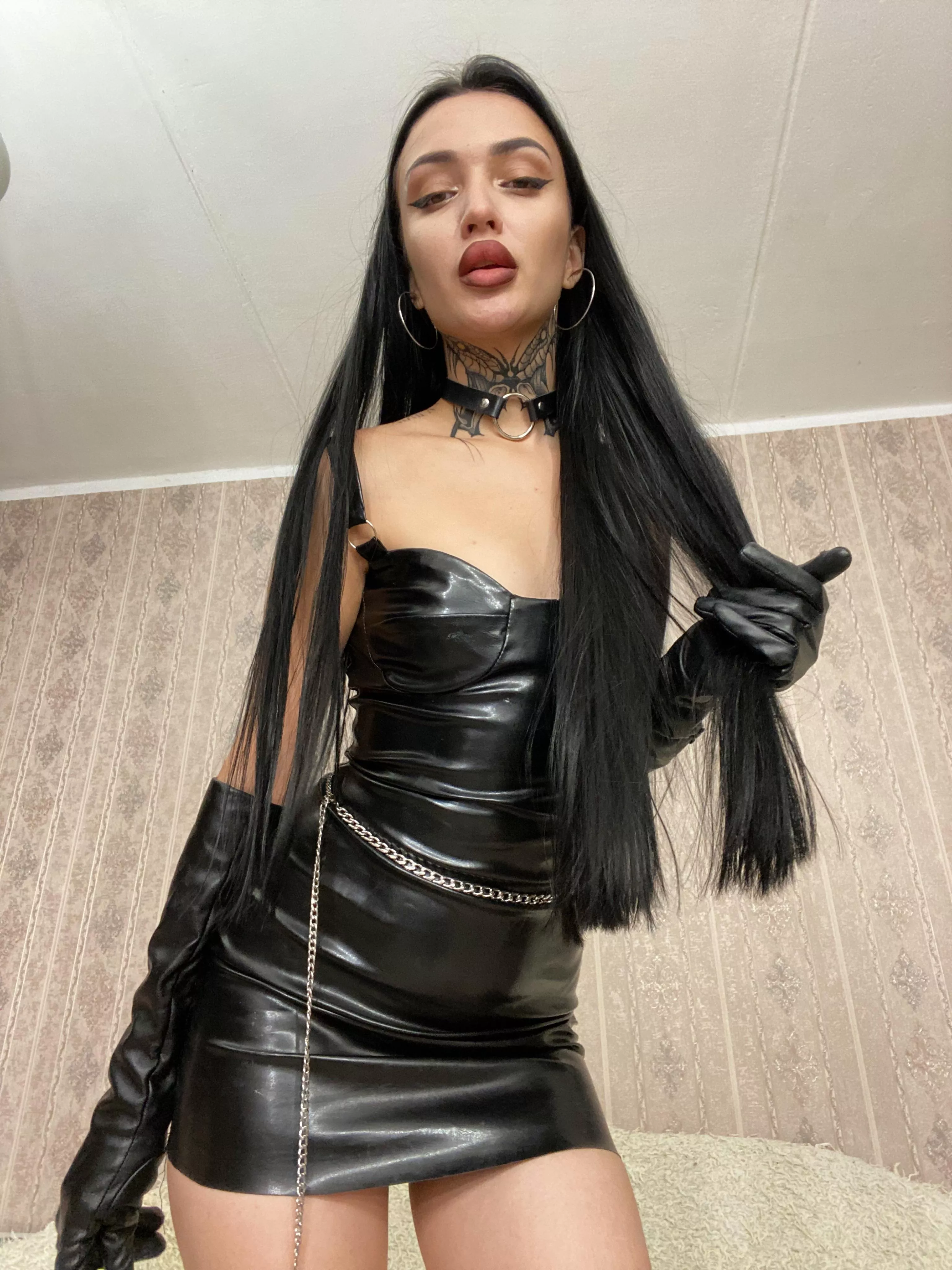 My leather dress posted by katrin-cherry56