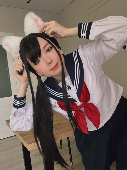 Neko girl rushing to study 🥰 by NikaPaws