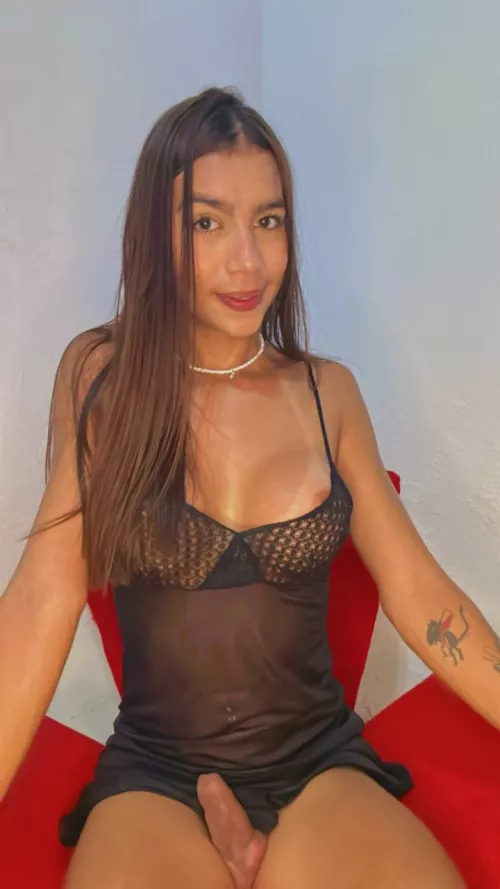 wanna jerk off with a big titty tgirl? 😇 by Zemmiphobiai