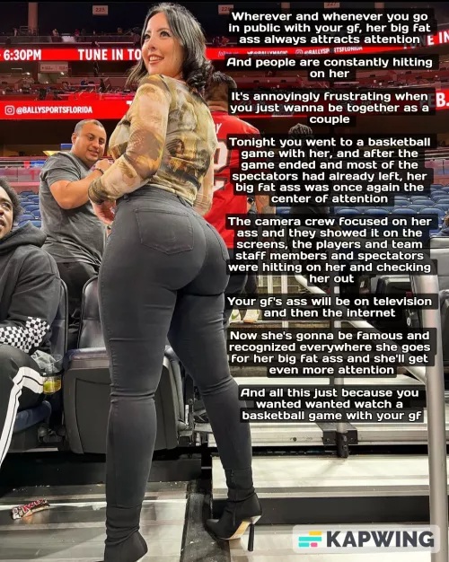 You just wanted to watch the basketball game with your gf by guycaptions