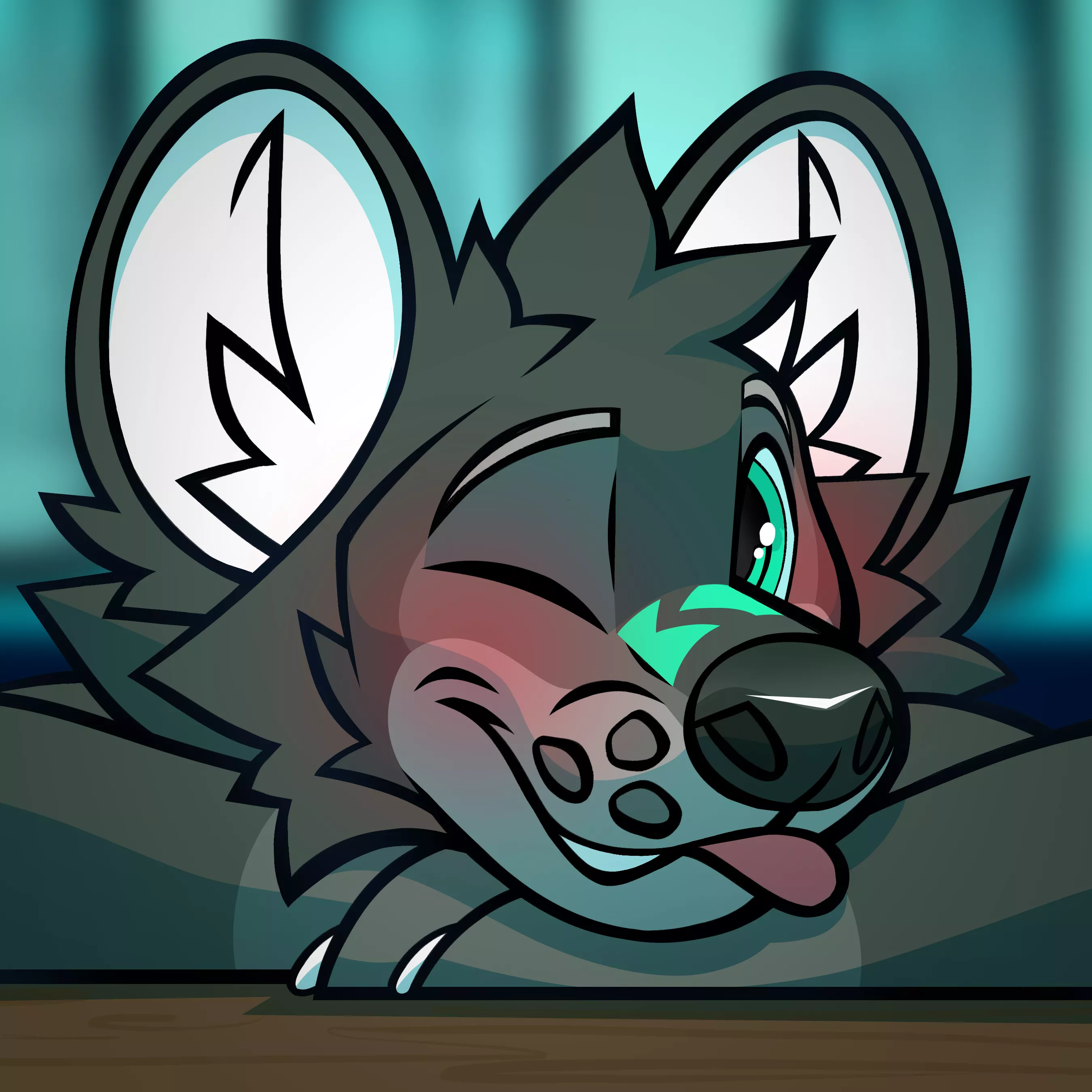 🍾🐺 (Art by me/@LakkiTheFox) posted by Ensoguy