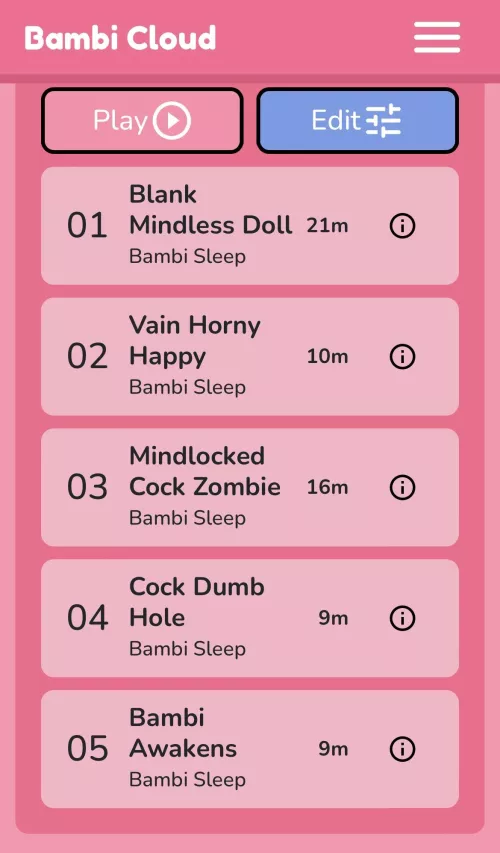 Bambi made her own Playlist and would love suggestions to improve or make it bigger, harder and stronger to fuck her mind hehe by Dumb_Slut_Bambi