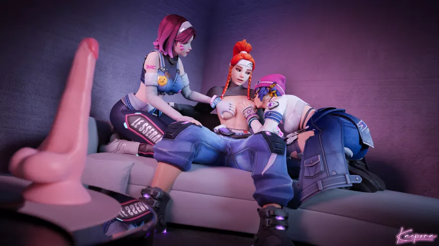 Dva, Brigitte and Kiriko after concert (KaeporaNSFW) by KaeporaNSFW