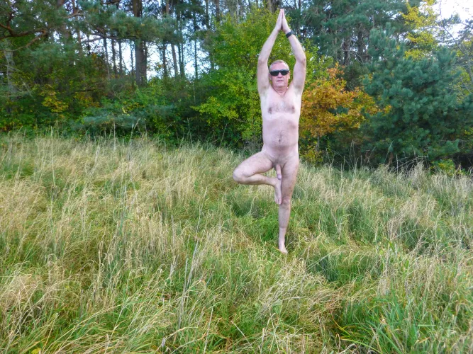 posing among the trees - but I think the no leaves gives me away by ImaginaryMolasses894