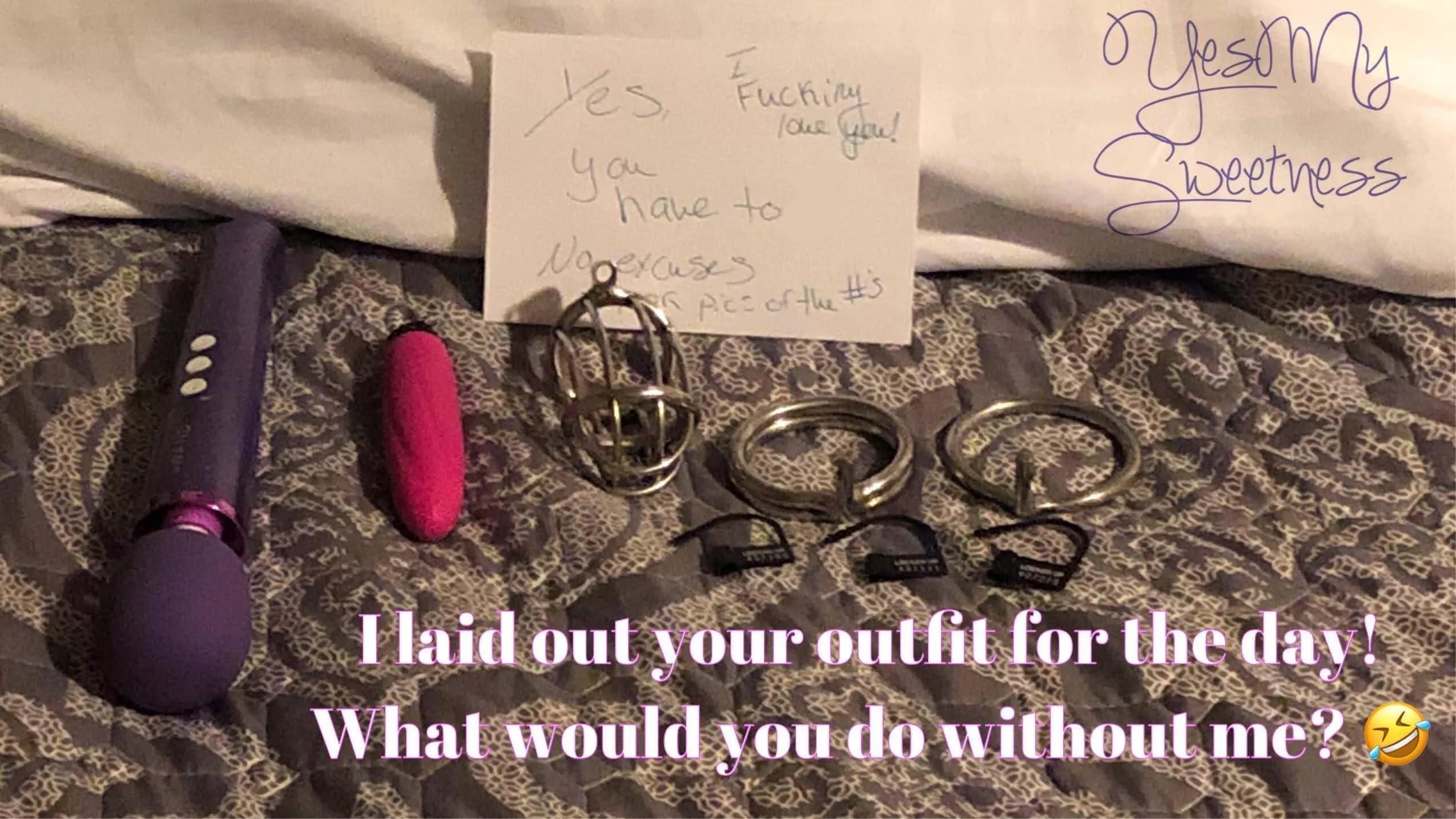 Wifey doesn’t let me forget who’s in charge. posted by yesmysweetnesss