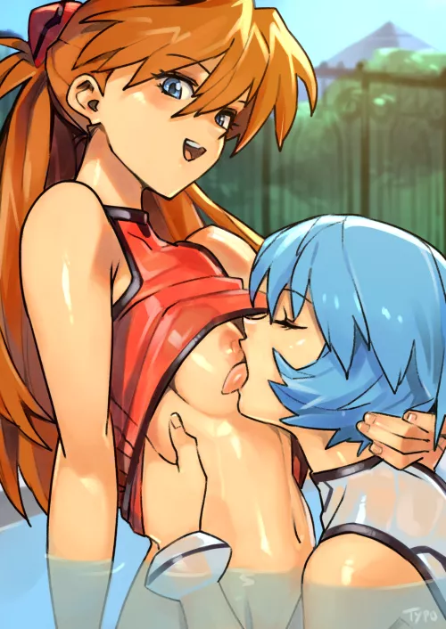 Asuka Langley Sohryu & Rei Ayanami (OptionalTypo) [Neon Genesis Evangelion] by terrarossa420