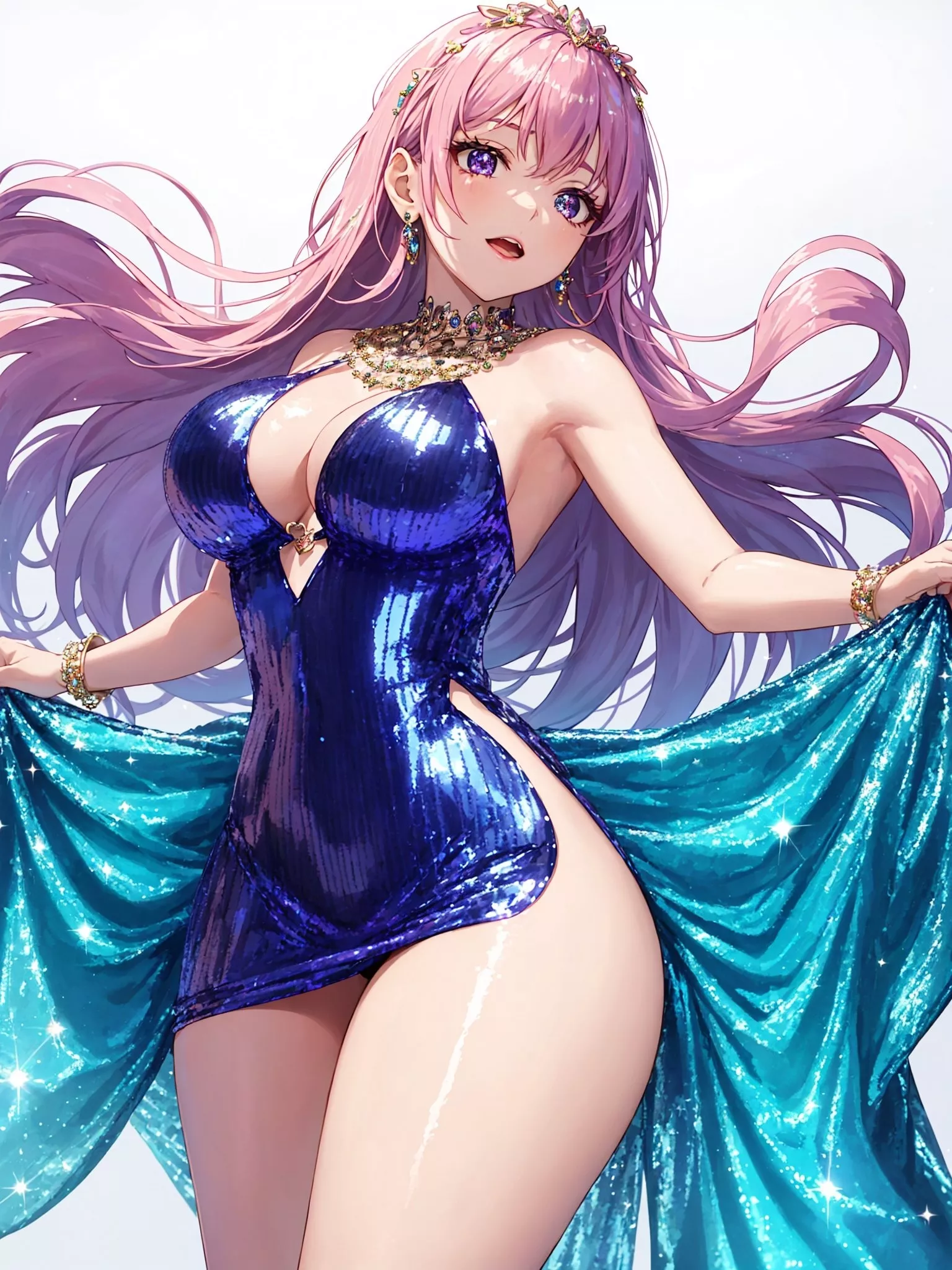 Blue Glamour Dress posted by CheetahSperm18