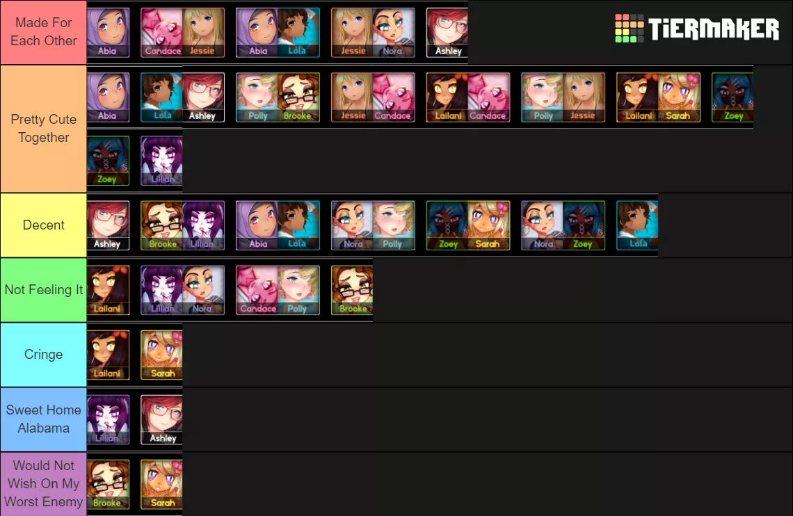 I'm doing something a little different. Instead of ranking the girls individually, I chose to rank my favorite Double Date Pairs. posted by Deadman_Chanson