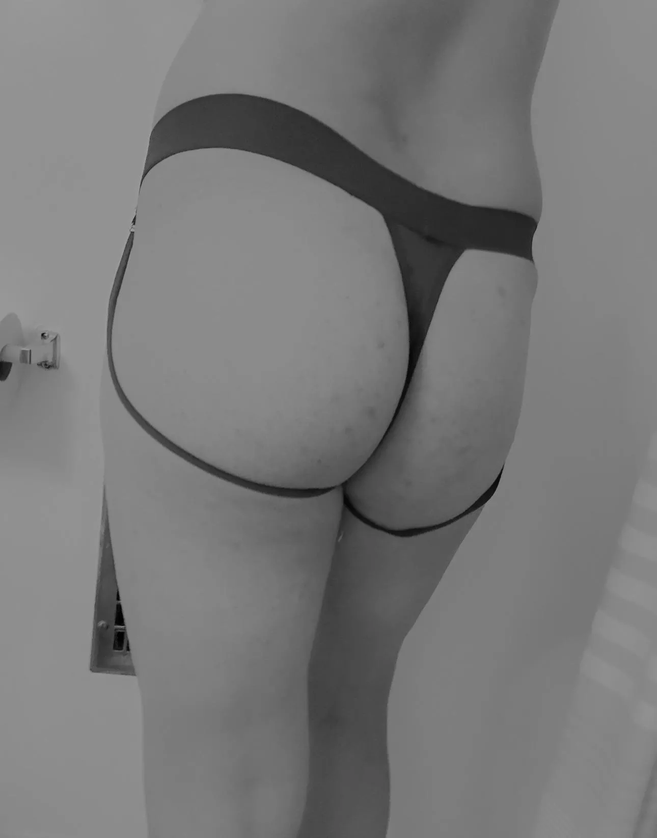 Love this artistic black and white of my thong, do you? posted by SexyThongDude