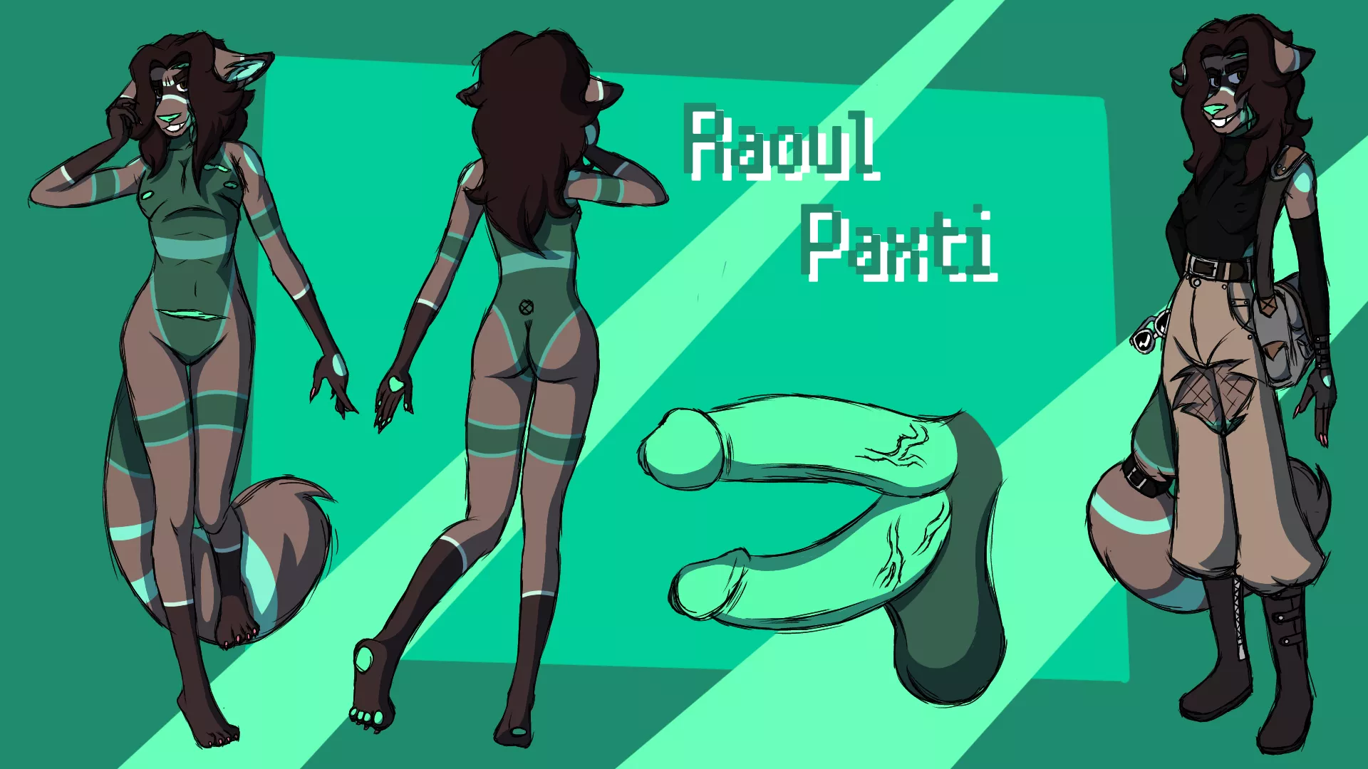 My fursona (art by me) posted by MintTeaFreak