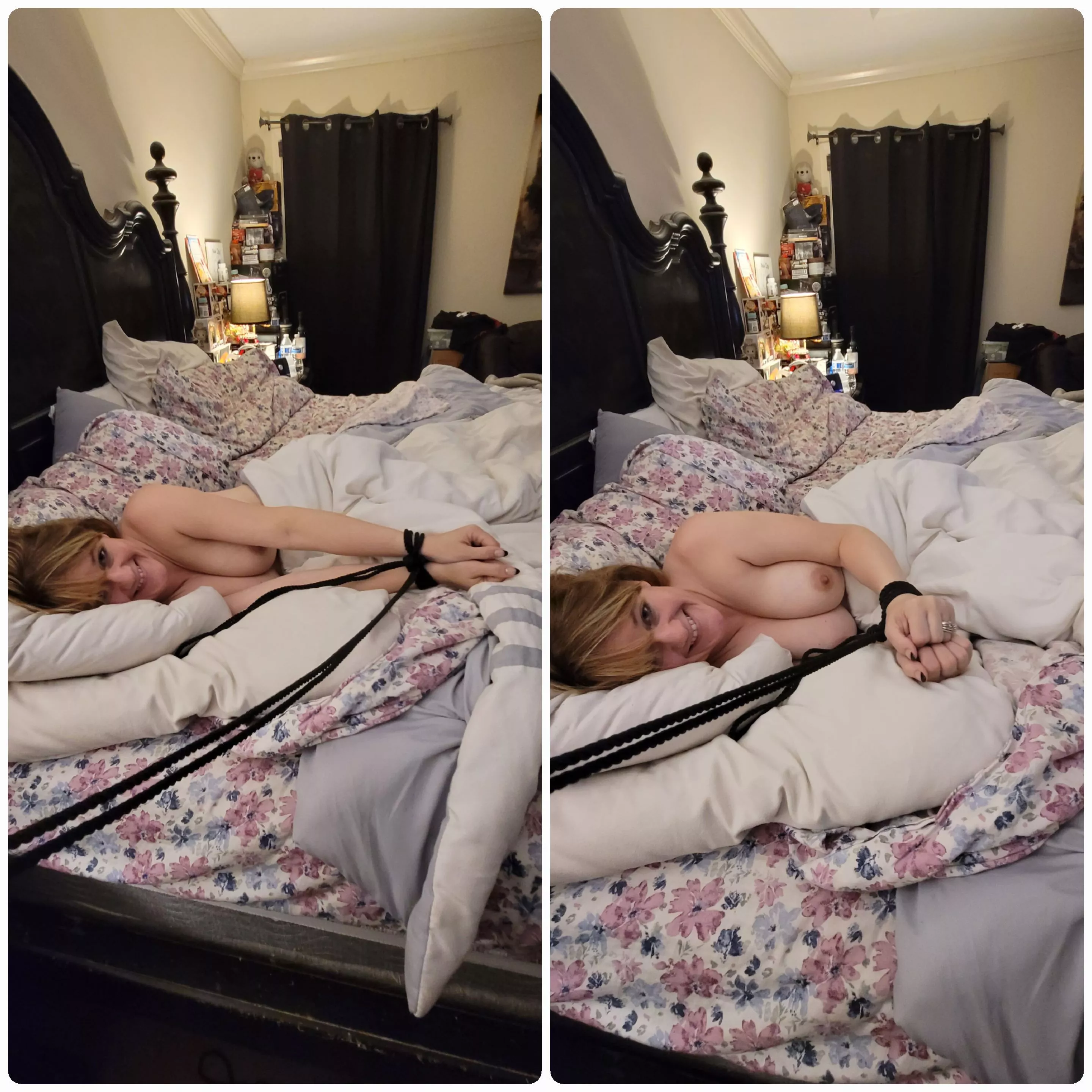 New to Shibari rope bondage. Practicing our first knots. Can't wait to get tied up🤤 posted by Gracie_Lays