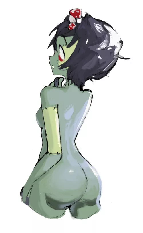 Zombie girl, I'm trying a new art program out by luxanno