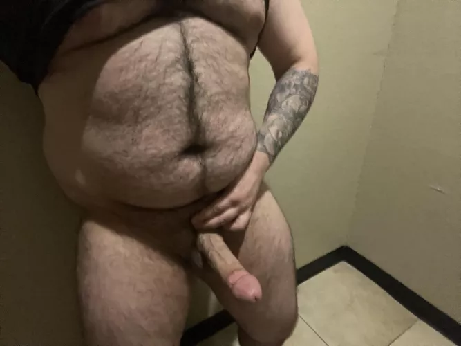 Just a chubby guy at the gym with a hard on by funkstr10