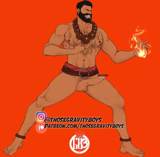 My OC Tolovae, demigod of fire…hot enough? 😏🔥 by thosegravityboys