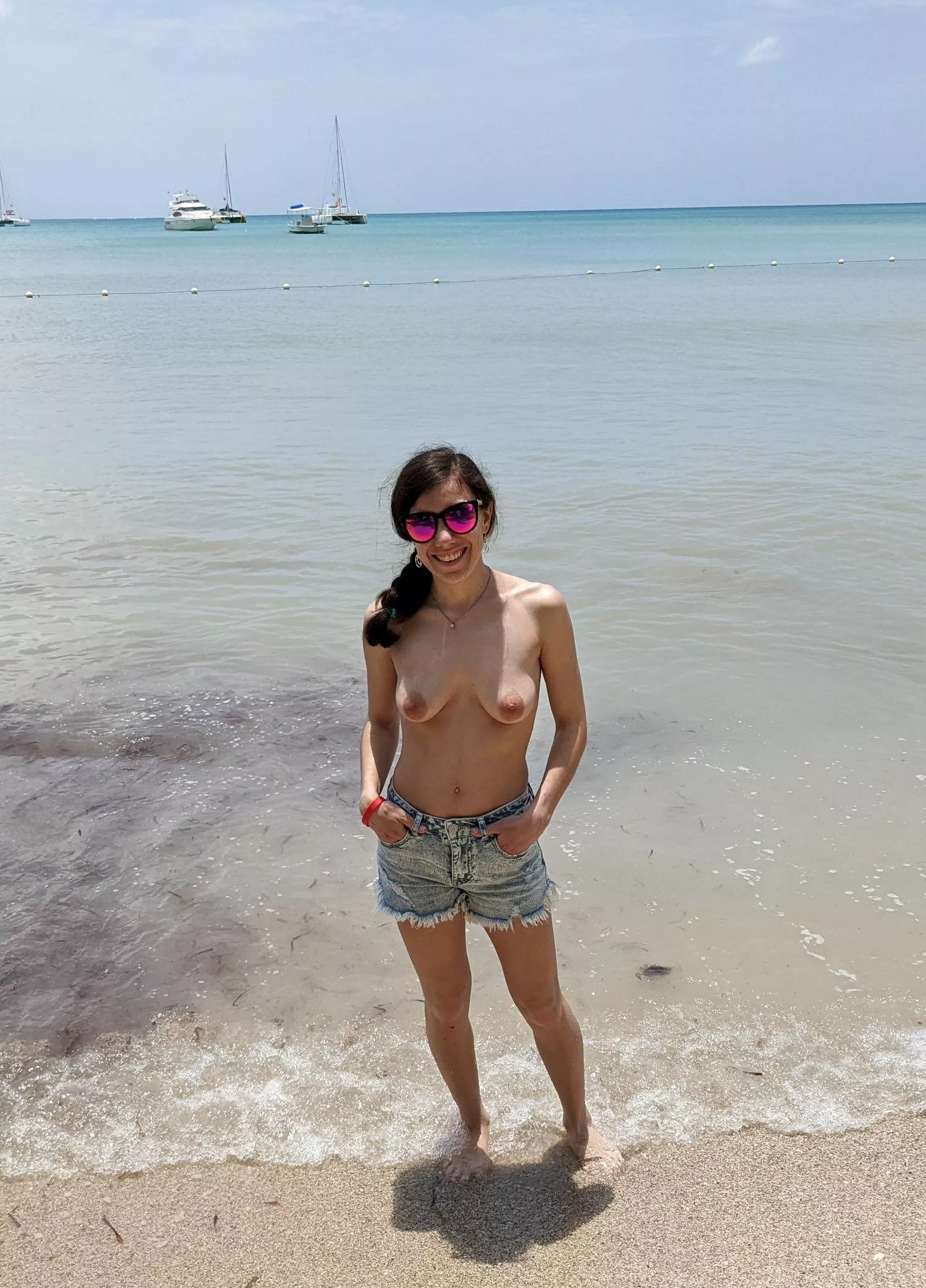 Trying to signal a boat to come take me for a ride posted by AliceSin-Wonderland