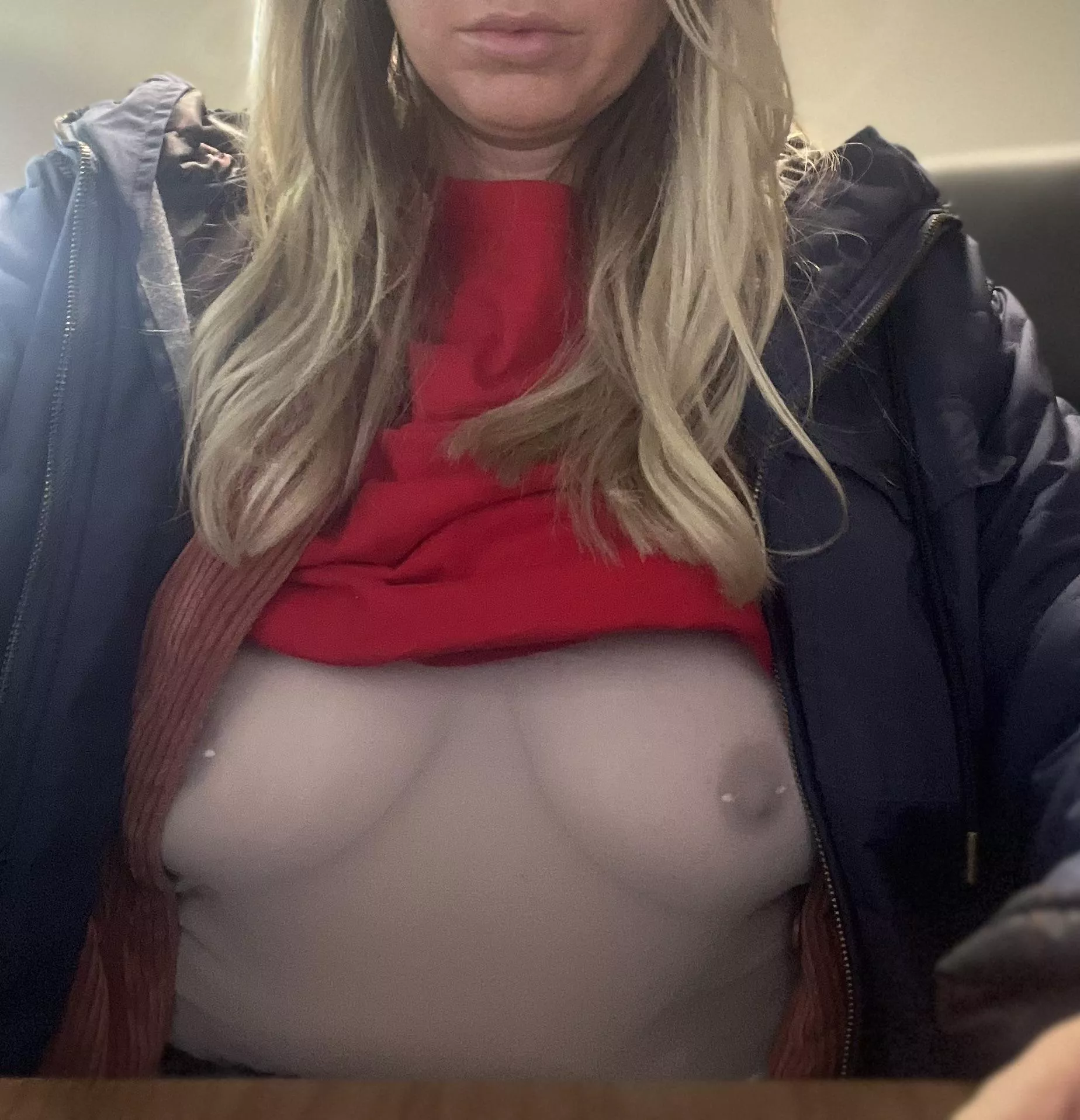 At work with my titties out hoping I get caught posted by lNEFFlClENT