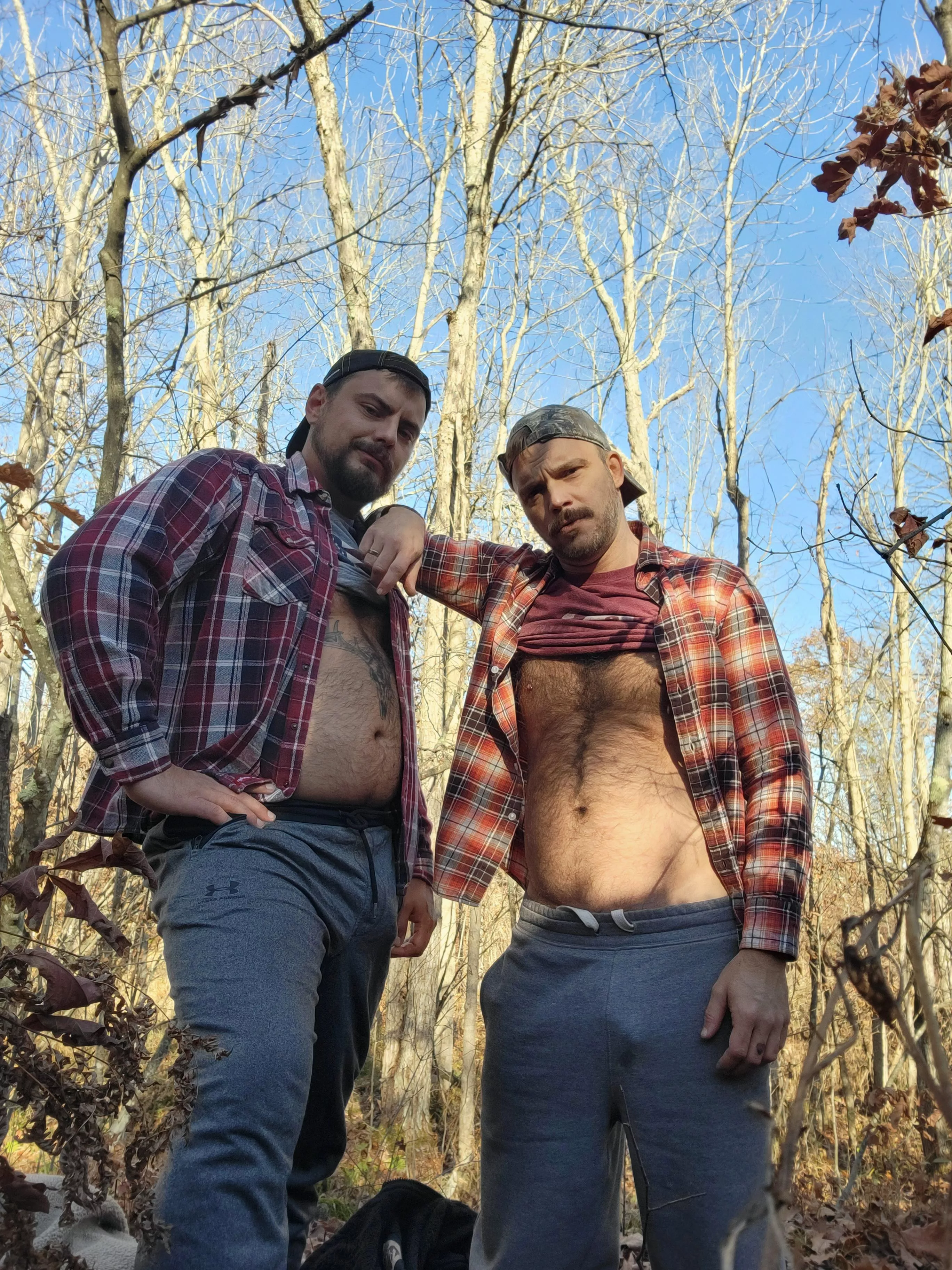 Couple furry bears in our natural habitat. posted by LucasHardwood