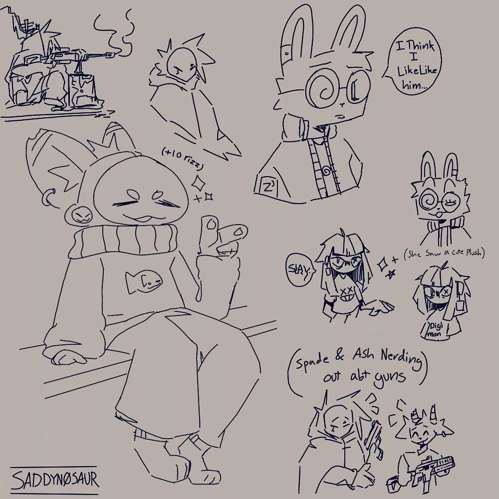 Furry doodles are the best doodles! posted by sad_dinosuar