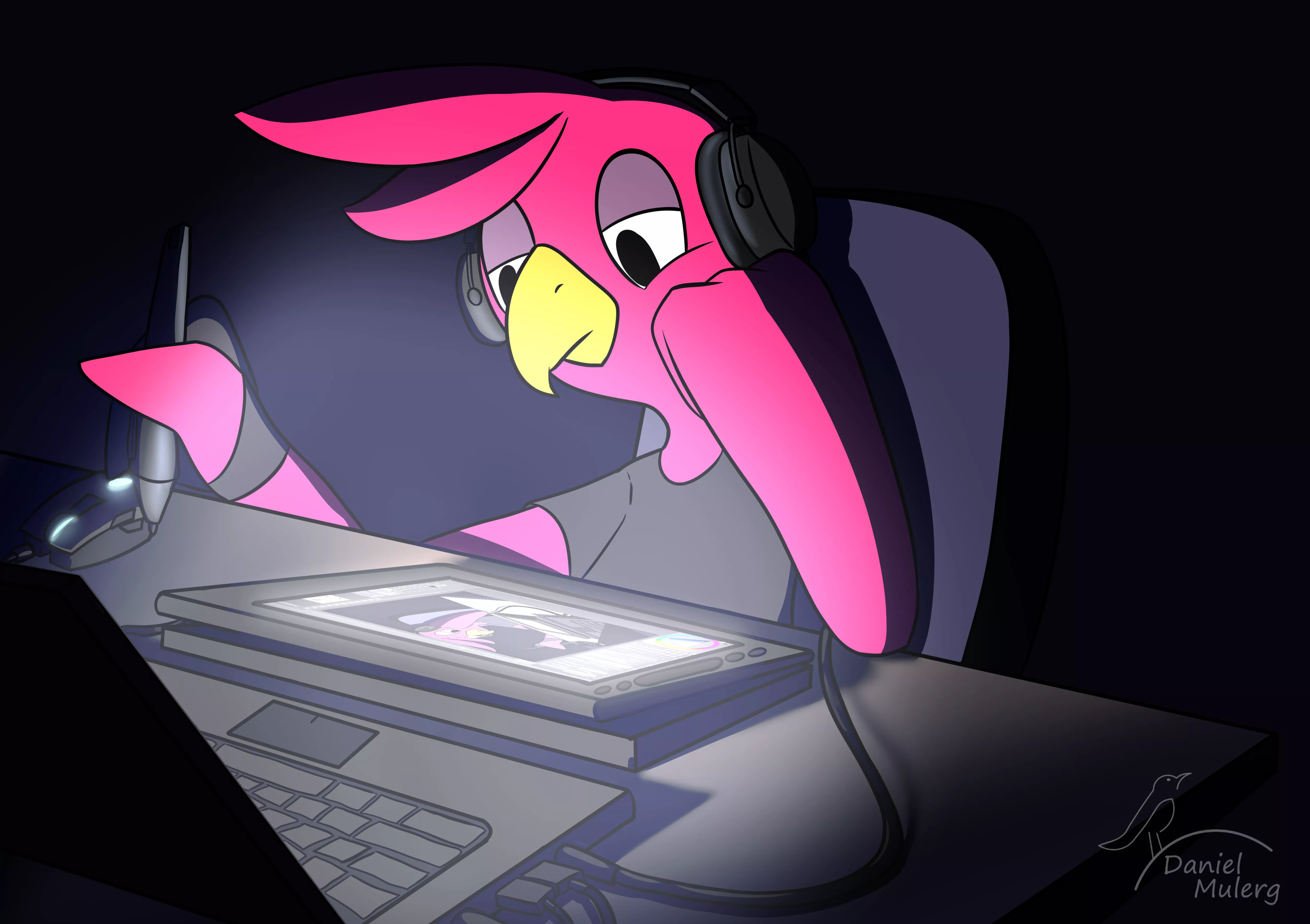 I didn't know what to draw, so I drew myself drawing. posted by danielmu_gf