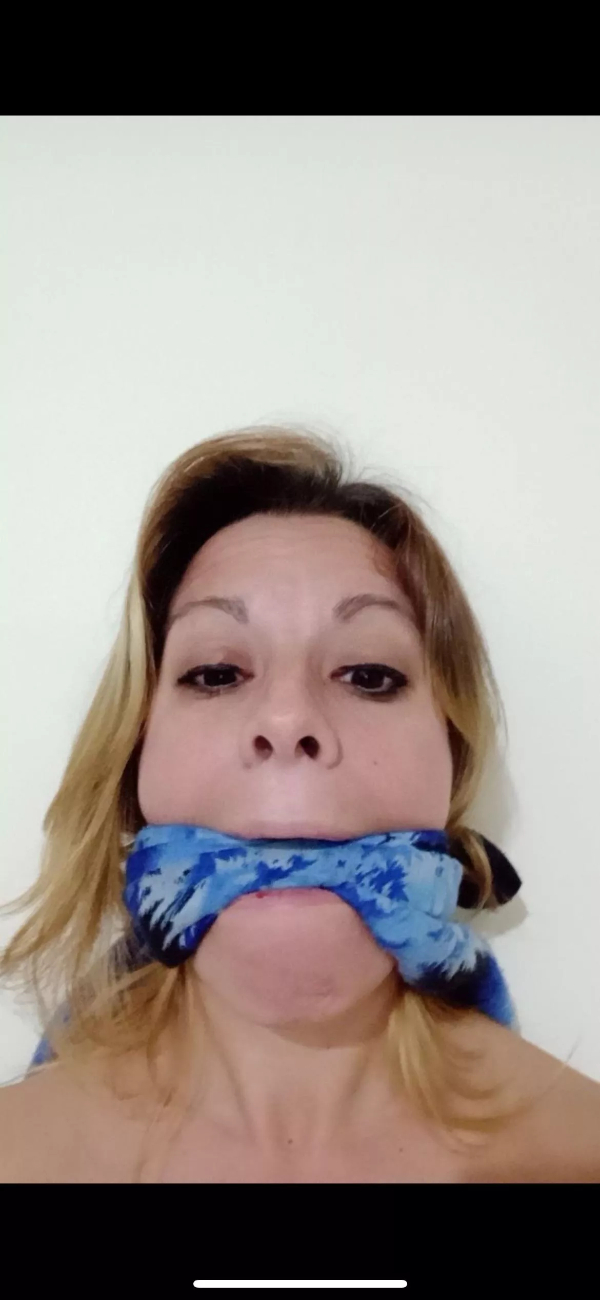 Lonely mom gagged selfie posted by [deleted]