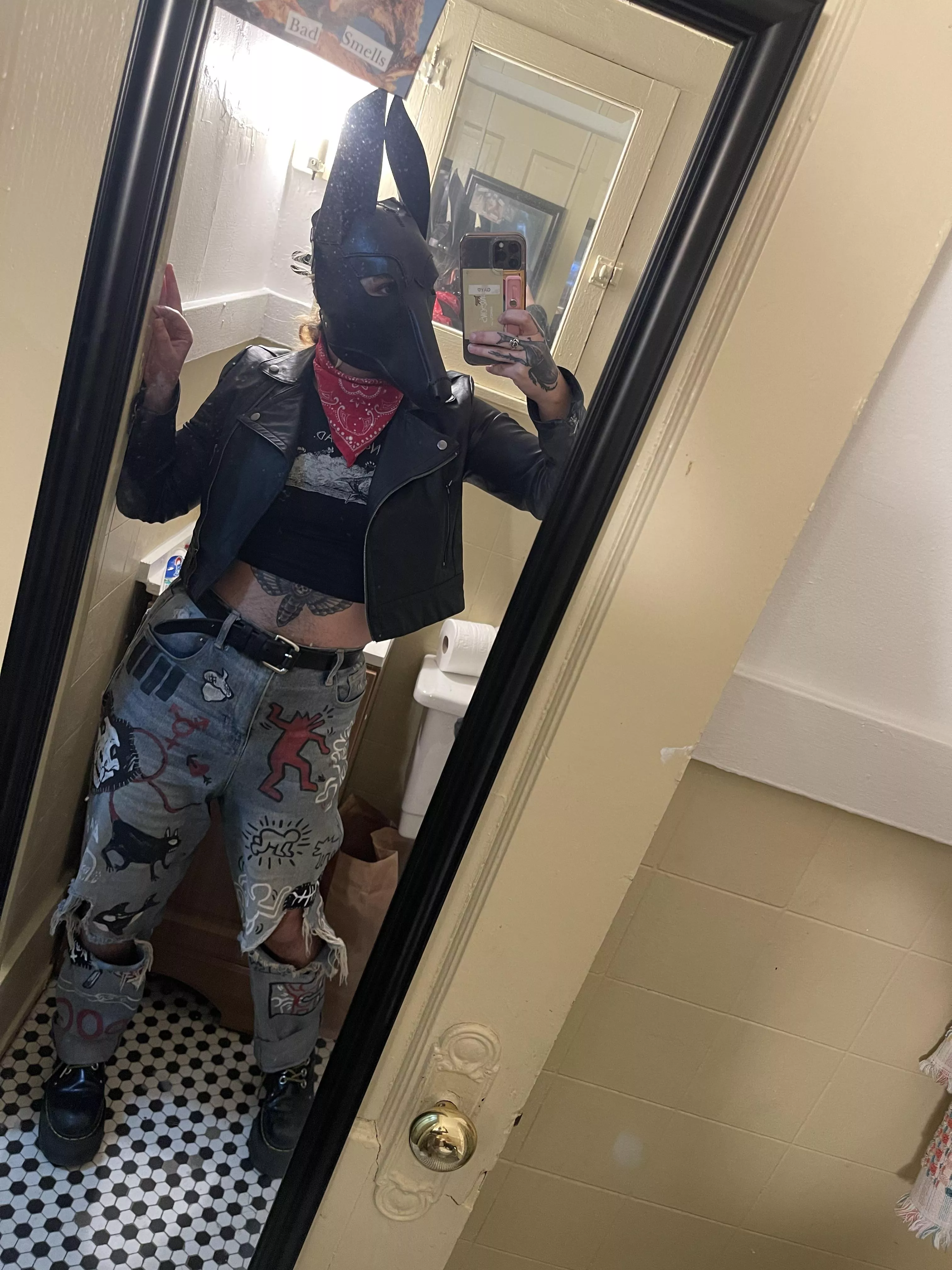 love being the resident Doggy at the alt club 🖤 posted by crowqrince