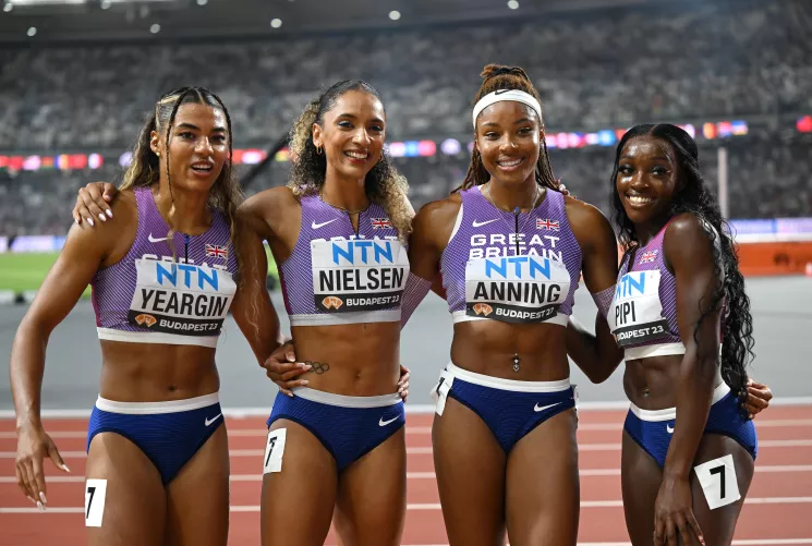 Nicole Yeargin, Laviai Nielsen, Amber Anning and Amarachi Pipi - British sprinters by Admirateur1