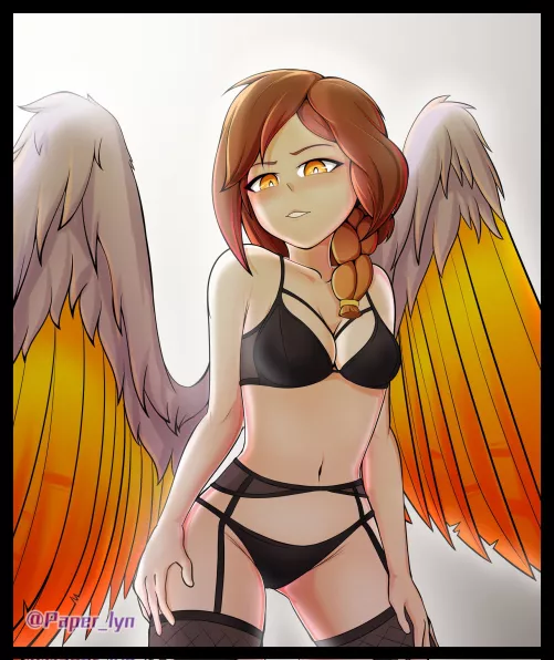 Sexy smug Furia in lingerie (Paper Lyn) by gifsundgirls