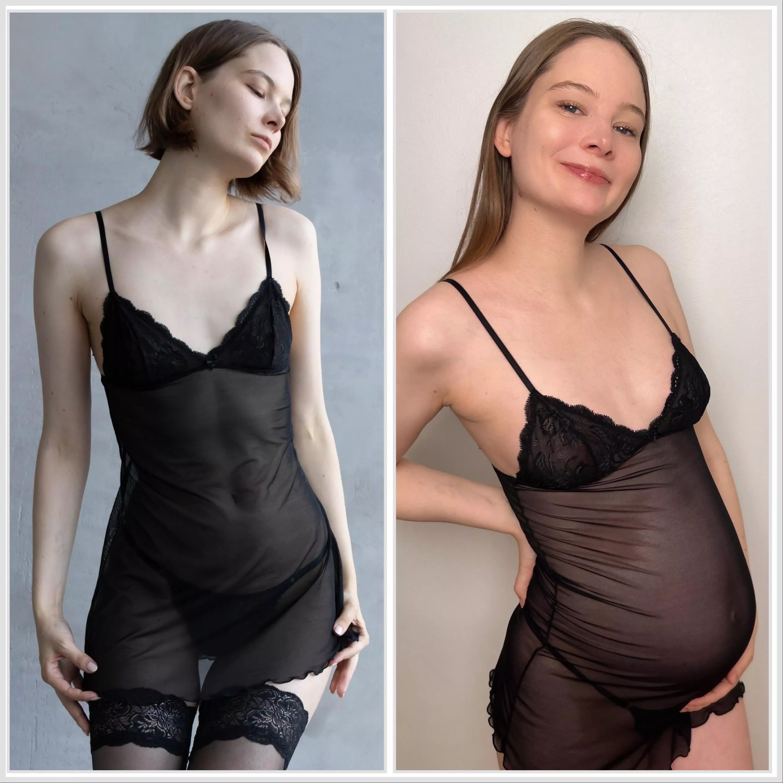 Does this lingerie look better on me before pregnancy or 30 weeks pregnant? posted by FutureMilfSophia
