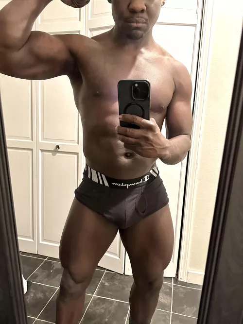 flexing in my boxer briefs by BabylonMichaelBush