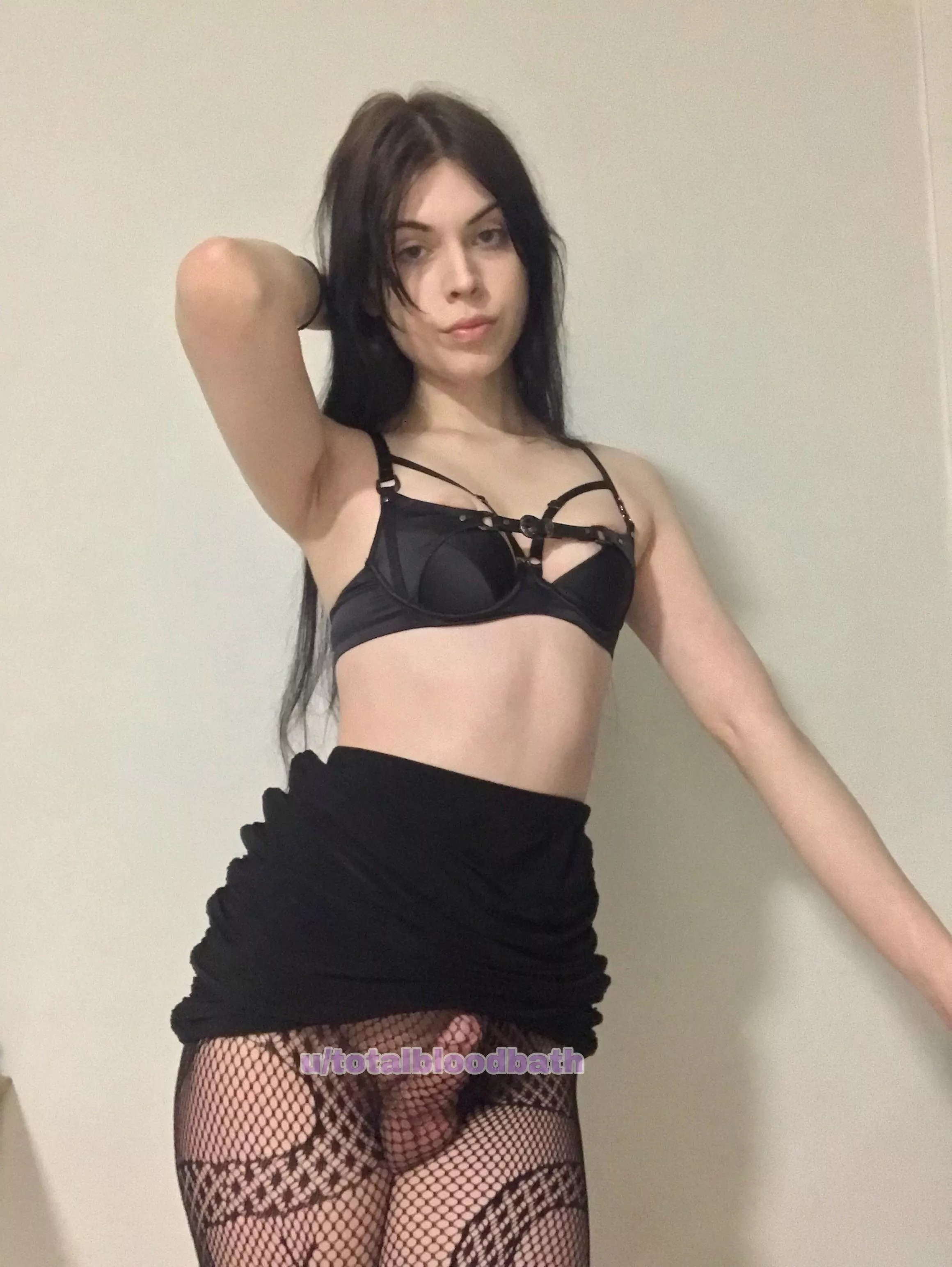 it’s stuck in my fishnets 😔 posted by totalbloodbath