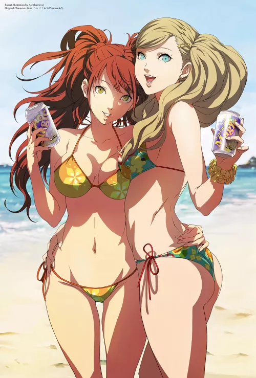 Rise and Ann in bikinis [Persona] by Terran117