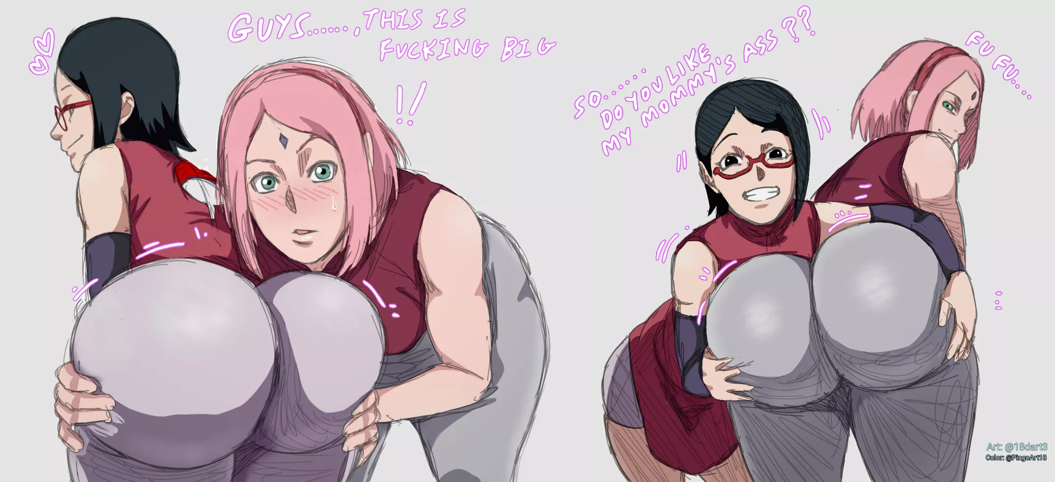 Sarada and Sakura (D-Art) posted by PMatty73