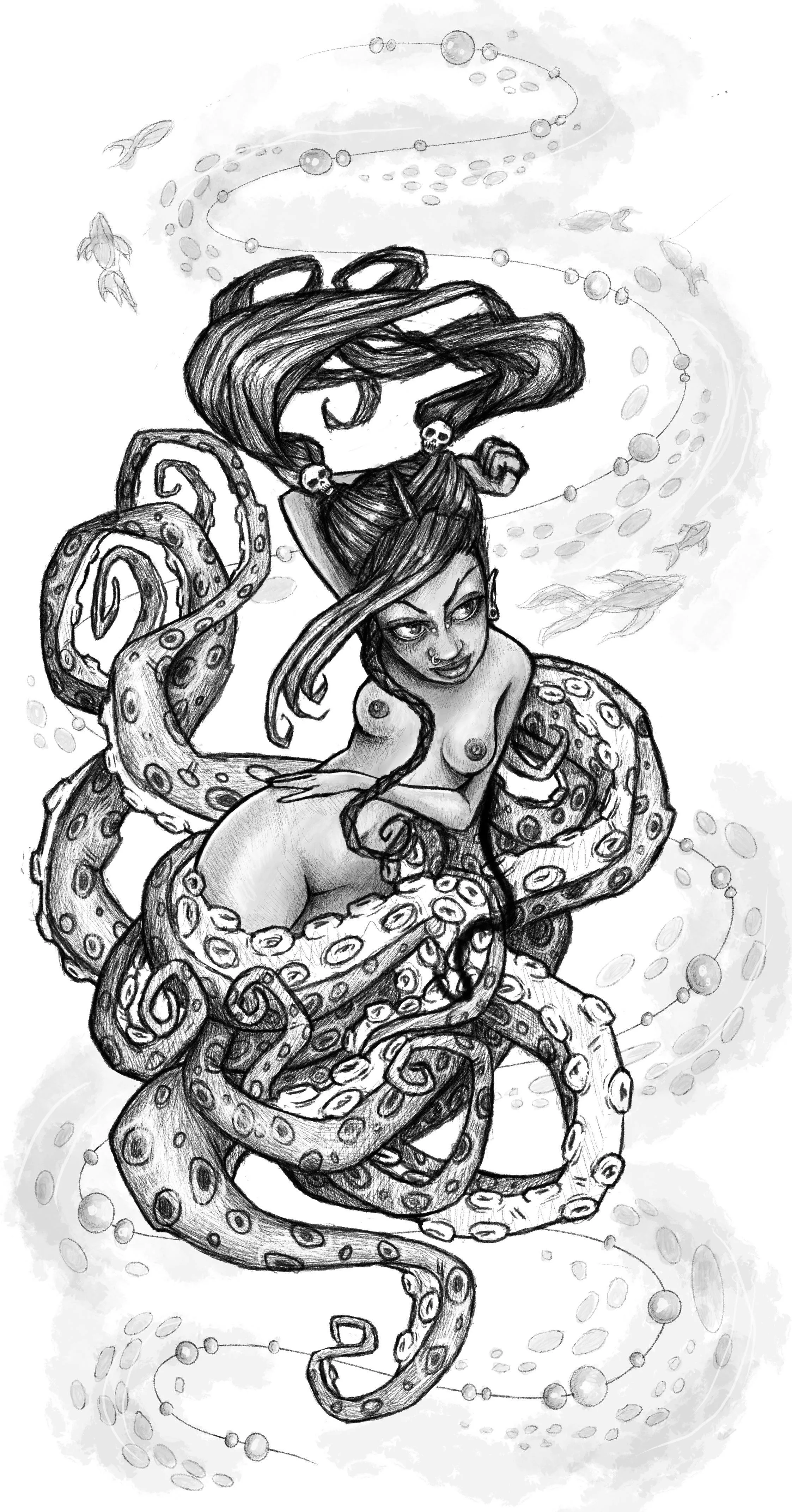 Sea Kitten (art by me) posted by shadowblackwood