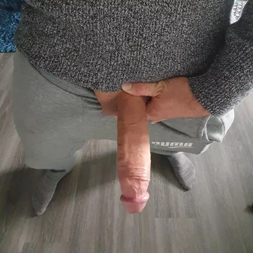 Think the sweatpants can hide this? by Bigenglishbull