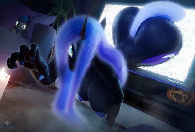 What would you do if she came out your tv? (Hoovesart) by Historical-Hyena8564