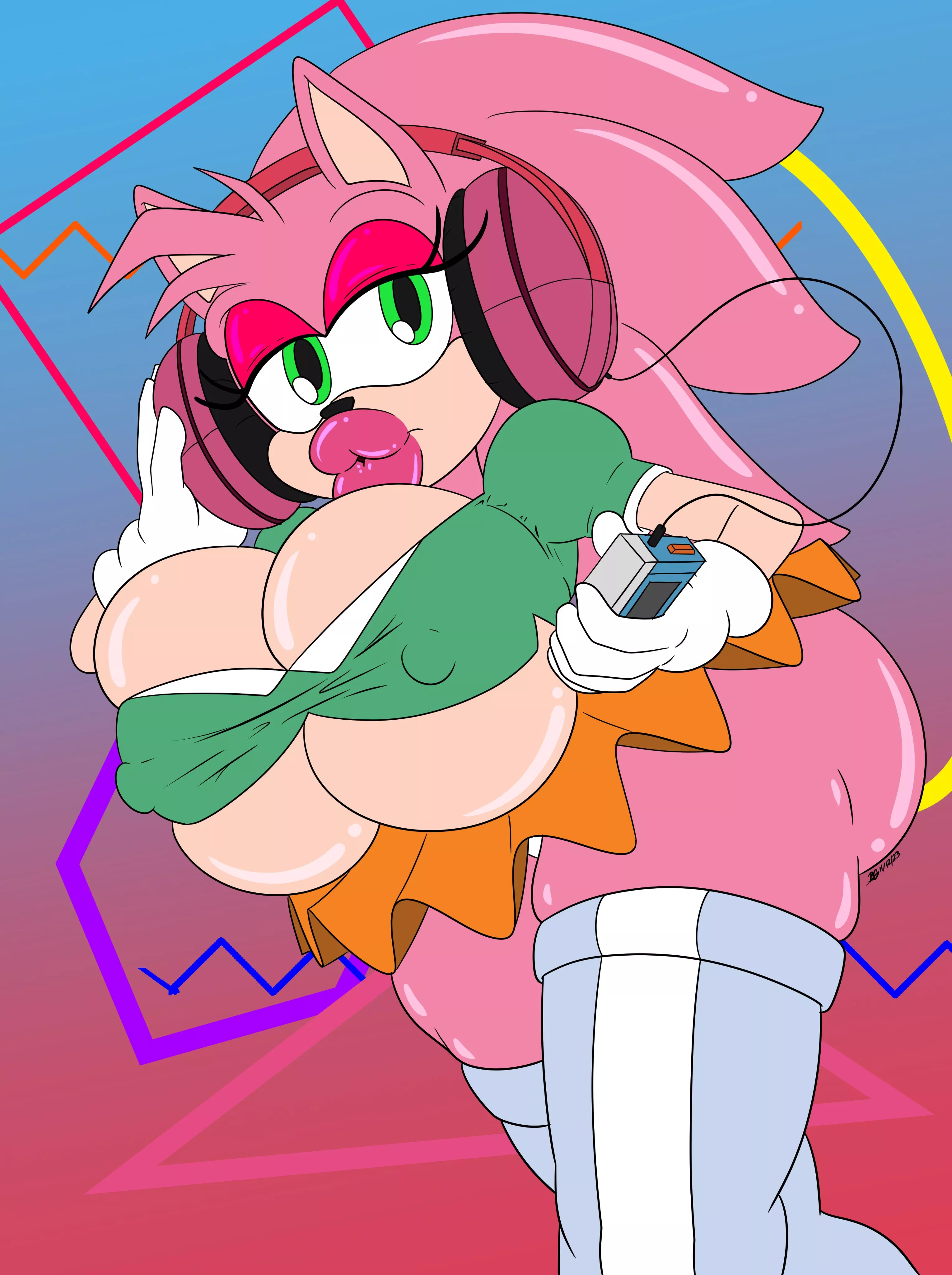 Bimbofied Classic Amy (Artist:BennyGeez) posted by White-Whiskey