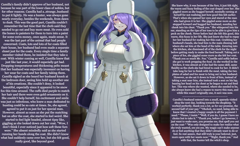 Camilla's Fur Fate [Fur coat] [Hypnosis, sort of] [Cute] [AI generated image] by JustAnotherRPer3
