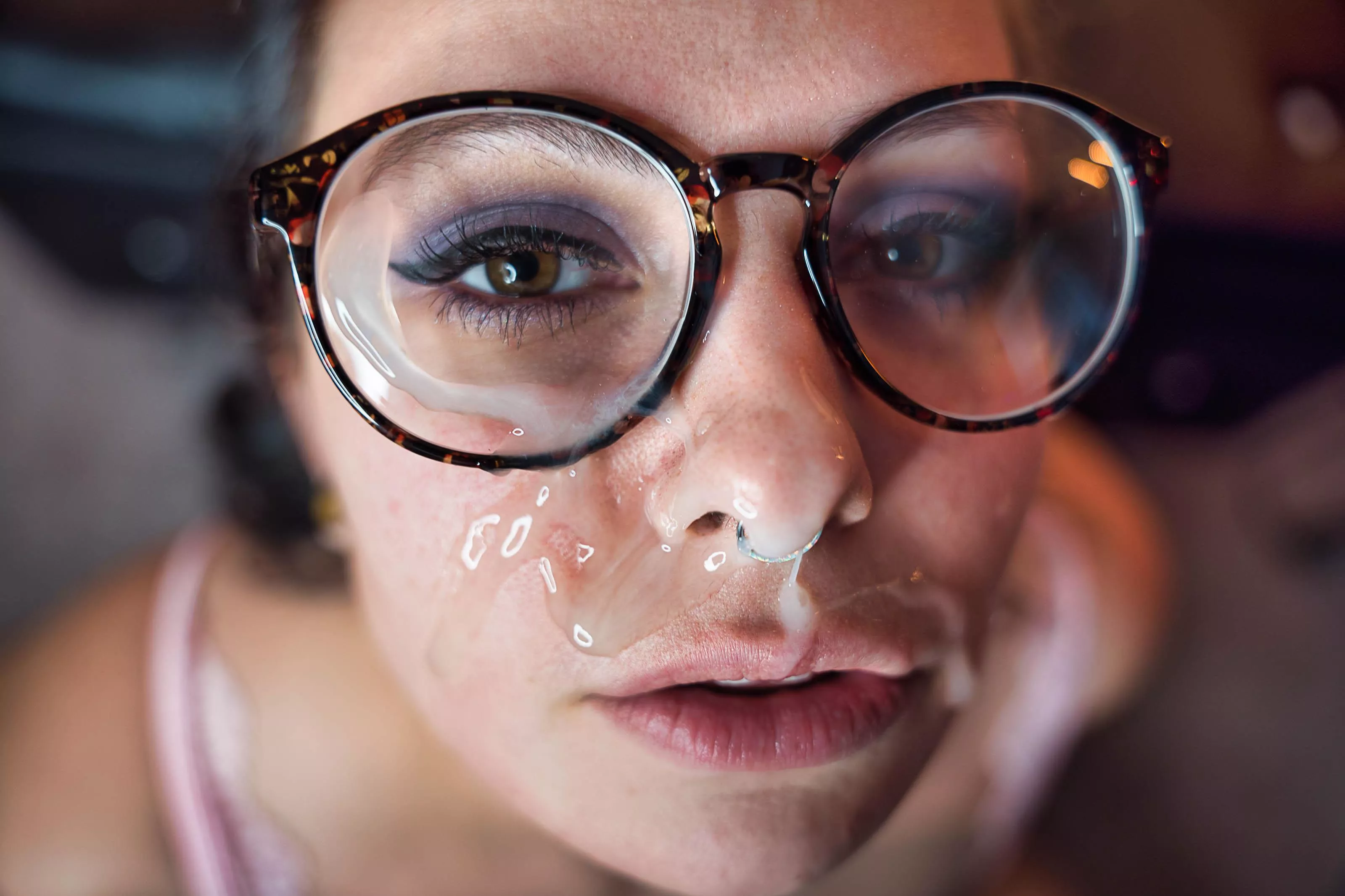 Glasses save my beautiful makeup. posted by desssybb